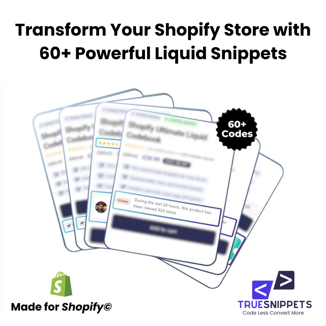 True snippet shopify liquid  pack 